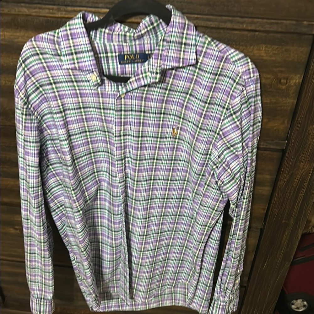 Polo by Ralph Lauren Men's Purple Plaid Shirt